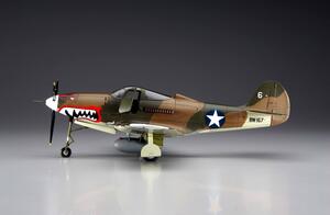 P-400 BELL  AIRACOBRA, U.S. ARMY AIR FORCE FIGHTER. ENGRAVED PANEL, DETAIL COOKPIT, 2 SIDE VERTICAL 