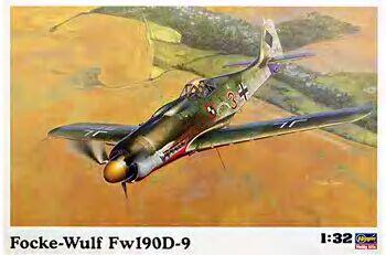 FOCKE - WULF 190 D-9 LUFTWAFFE GERMAN FIGHTER -  HI DETAIL MODEL KIT. DETAIL COCKPIT AND ENGINE, ENG