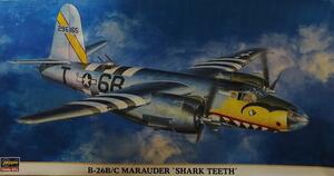 B-26 B/C MARAUDER "SHARK TEETH". HIGH DETAIL MODEL KIT IN COCKPIT, BOMB BAY, TURRET, ACURATE CLEAR P