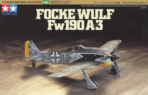 FOCKE WULF FW 190 A-3. HIGHLY DETAIL MODEL KIT. ENGRAVED PANEL LINES, DETAIL COCKPIT.