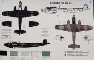 DO 217 N-1 NIGHT FIGHTER. DETAIL MODEL KIT, ENGRAVED PANEL LINES, GUNS, ANTENNA.