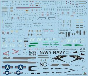 F-4 C-D-J PHANTOM II VIETNAM ACES. DECALS 4 VERSIONS PILOTS: ROBIN OLDS - RICHARD STEPHEN - "STEVE R