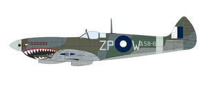 SPITFIRE Mk. VIII . ++ BONNUS SUPER SCALE DECAL: 5 VESION SPITFIRES IN THE U.S. SERVICE.