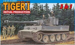 TIGER I Pz.Kpfw.VI Ausf:E Sd.Kfz.181 INITIAL PODUCTION sPzAbt 502 LENINGRAD 1943.  FULL DETAIL MODEL