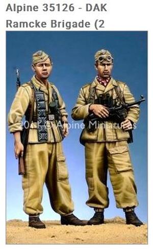 GERMAN DAK RAMCKE BRIGADE SET. AUTENTIC HUMAN-LIKE DETAL. 2 FIGUES 4 HEAD SET.