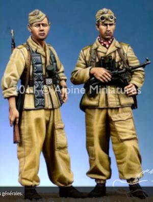 GERMAN DAK RAMCKE BRIGADE SET. AUTENTIC HUMAN-LIKE DETAL. 2 FIGUES 4 HEAD SET.