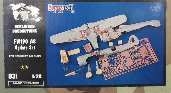 FW 190 A-8 FOCKE WULF UPDATE SET. RESIN & PHOTO-ETCHED PARTS FOR COCKPIT, ENGINE, WHEELS, FLAPS, GUN