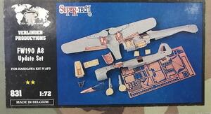 FW 190 A-8 FOCKE WULF UPDATE SET. RESIN & PHOTO-ETCHED PARTS FOR COCKPIT, ENGINE, WHEELS, FLAPS, GUN