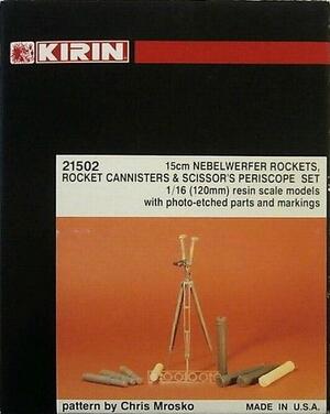 GERMAN NEBELWERFER ROCKETS, CANNISTERS & PERISCOPE SET. RESIN SCALE MODEL WITH PHOTO-ETCHED PARTS AN GERMAN NEBELWERFER ROCKETS, CANNISTERS & PERISCOPE SET. RESIN SCALE MODEL WITH PHOTO-ETCHED PARTS AN
