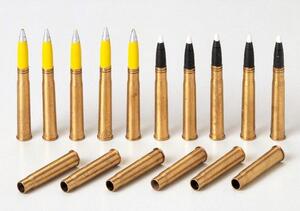TIGER I BRASS 88mm POJECTILES. FLAK 36 /37. TWO PROJECTIL TYPES AND EMPTY SHELLS. KwK 36/L56