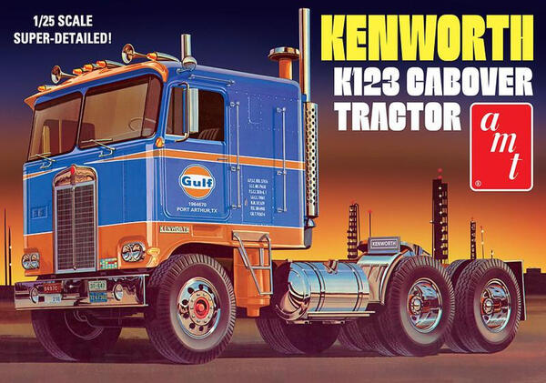 KENWORTH K123 CABOVER TRACTOR. CHASIS w TAMDEM REAR AXIS, BEAM SUSPENSION, DISC WHEELS, VINYL TIRES;