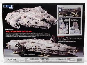 HAN SOLO'S MILLENIUM FALCON - STAR WARS - HAN SOLO AND CHEWBACCA PILOT FIGURES, ENGRAVED ENGINE GRIL