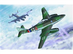Me 262 A1a MESSESCHMITT JET FIGHTER. BOX ART :https://mpmhobbies.com/cdn/shop/files/132-trumpeter-me