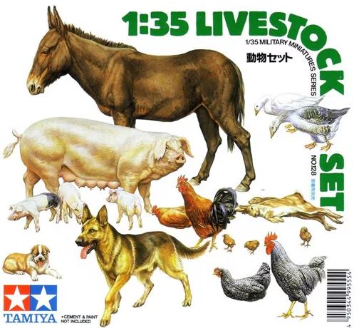LIVESTOCK SET No. 1 FARM ANIMALS.  BOX ART : https://www.scalemates.com/products/img/5/6/1/132561-10