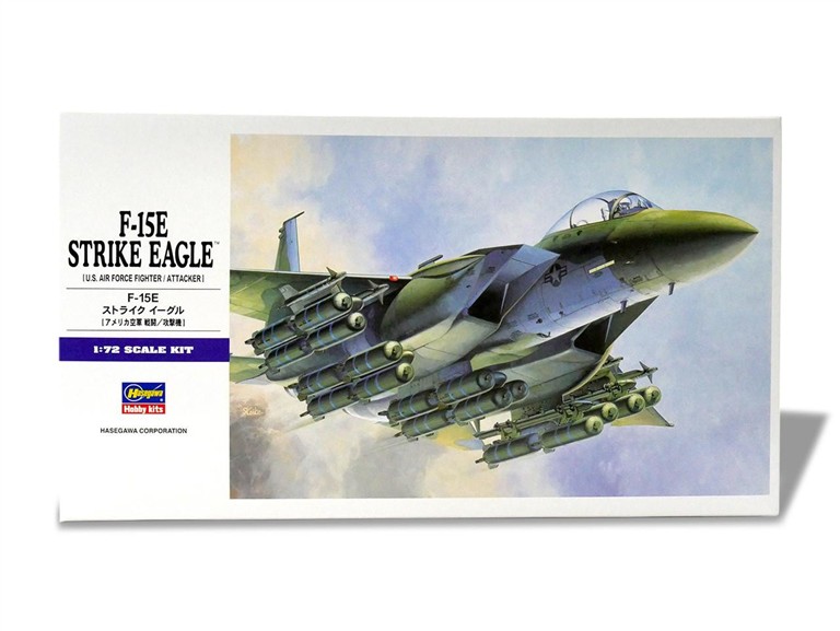 F-15 E STRIKE EAGLE. ALTAMENTE DETALLADO EN CABINA Y SUPERFICIES DE CONTROL, PANEL NEGATIVO. BOMBAS 