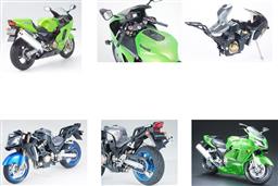 KAWASAKI NINJA ZX-12R MOTORCYCLE. DETAILED 4 STROKE ENGINE, ALUMINIUM MONOCOQUE FRAME AND TRANSPAREN