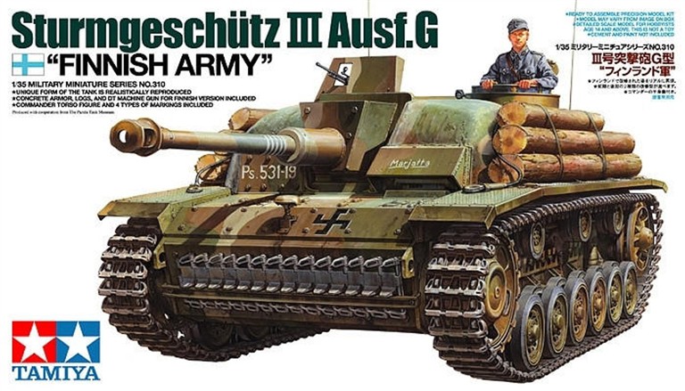 STURMGESCHUTZ III Ausf.G . CONCRETE ARMOR, LOGS AND DT MACHINE GUN FOR FINNISH VERSION INCLUDED.