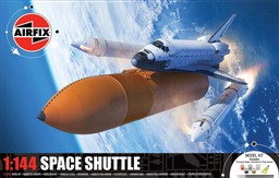 SPACE SHUTTLE. 94 PARTS, INCLUDES 7 MARKING OPTIONS AND STAND. WITH THE ORBITER, EXTERNAL TANK, SOLI