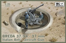 BREDA 37/54 ANTI-AIRCAFT GUN. HIHGLY DETAIL MODEL KIT WITH METAL BARREL.