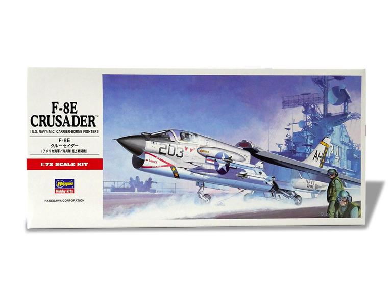 F-8E CRUSADER. U.S. NAVY/ M.C. CARRIER BORNE FIGHTER. NEGATIVE PANEL IN ALL SURFACES. FINE COCKPIT D